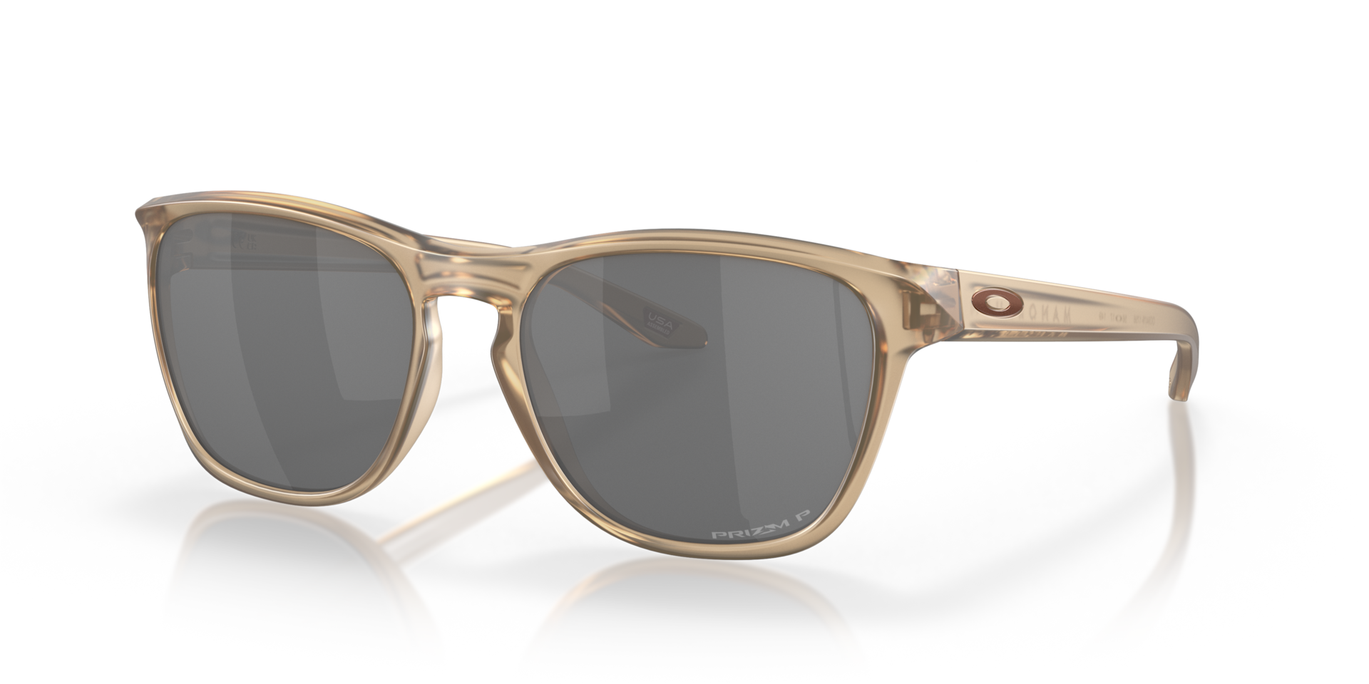 Manorburn Matt Sepia KunststoffSunglass Frames von B24, Dreiviertelansicht