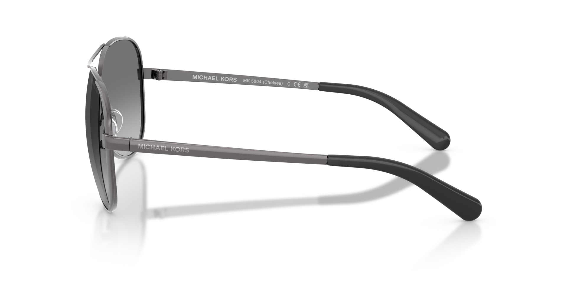 MK5004 Gunmetal & Schwarz MetallSunglass Frames von B24, Seitenansicht