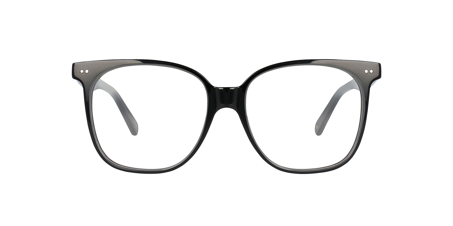 Big Mama Jet Black AcetaatEyeglass Frames van B24, Vooraanzicht