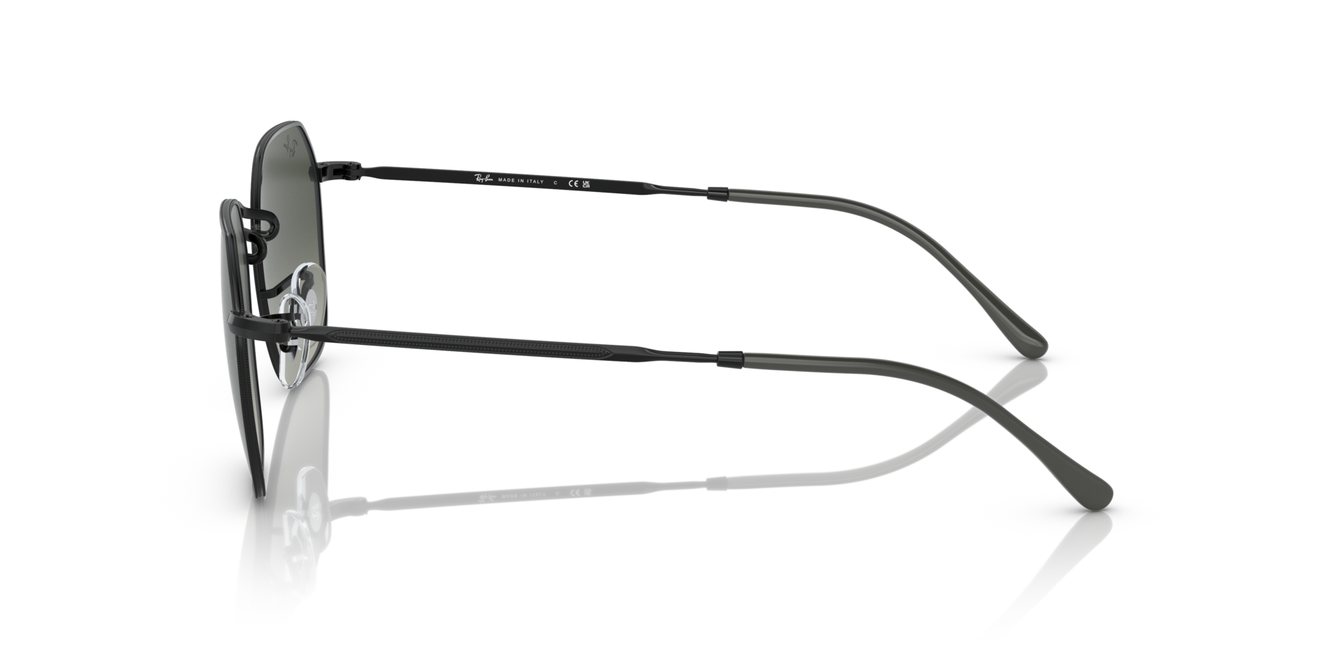 RB3694 Zwart MetaalSunglass Frames van B24, Zijaanzicht