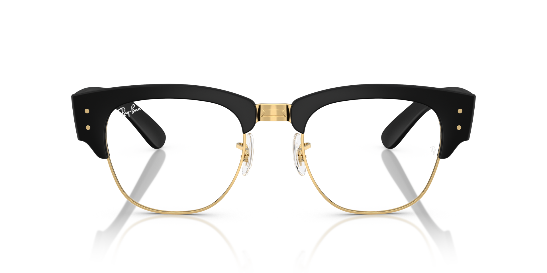 RB7316V Sand Black On Gold KunststoffEyeglass Frames von B24, Vorderansicht