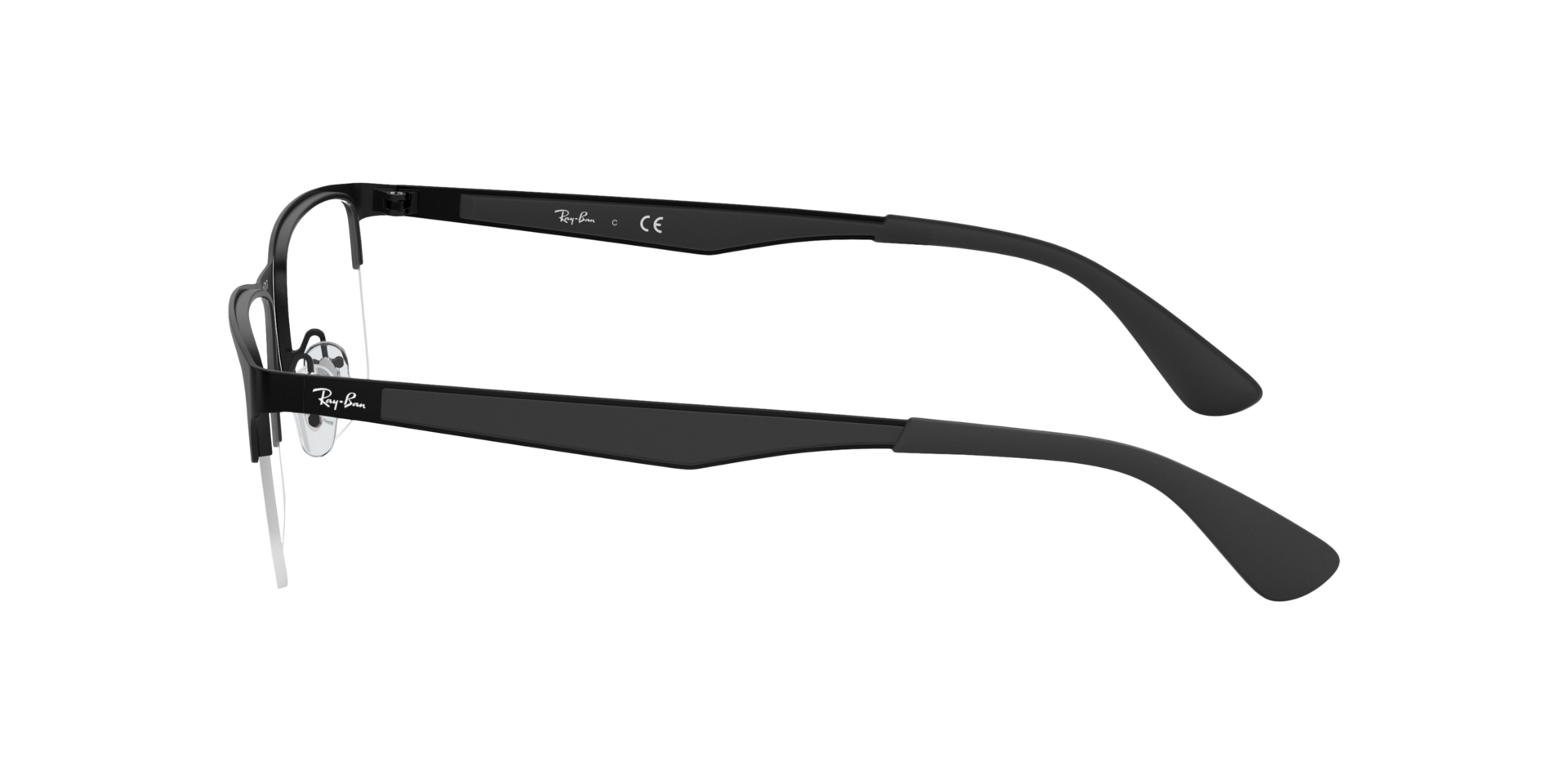 RB6335 Zwart MetaalEyeglass Frames van B24, Zijaanzicht