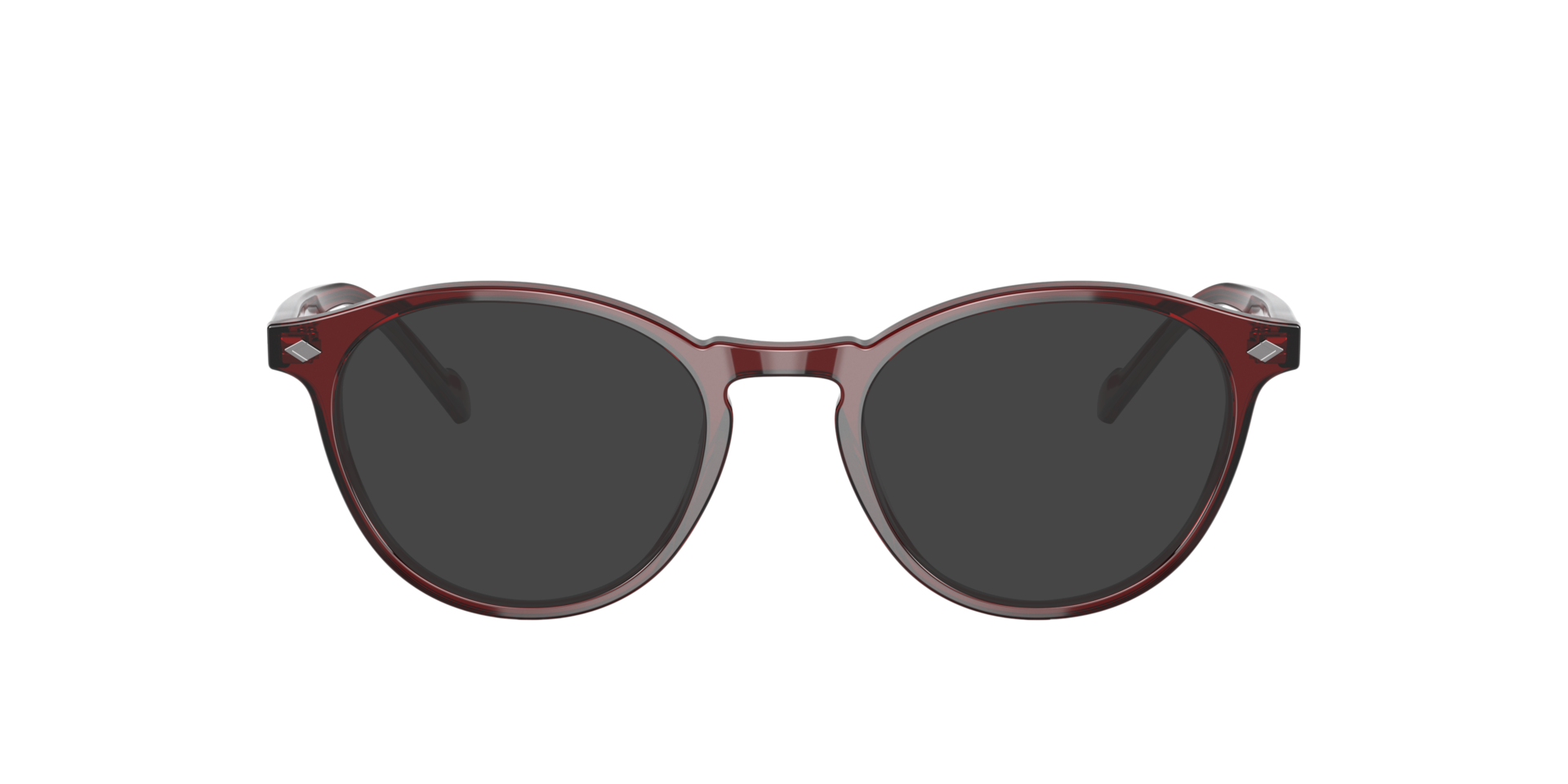 VO5326 Transparant bordeaux AcetaatEyeglass Frames van B24, met getinte lenzen