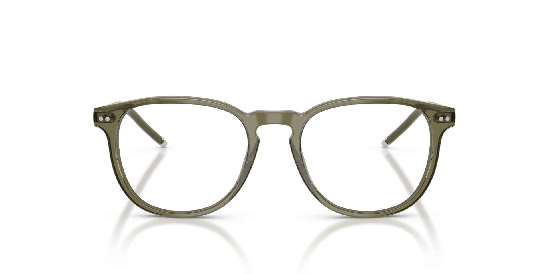 PH2225 Shiny Transparent Olive Green AcetatEyeglass Frames von B24, Vorderansicht