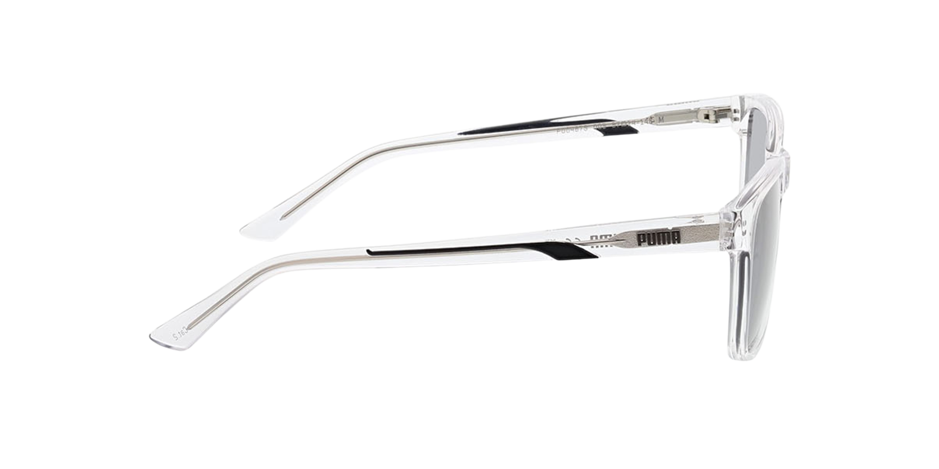 PU0467S Helder KunststofSunglass Frames van B24, Zijaanzicht