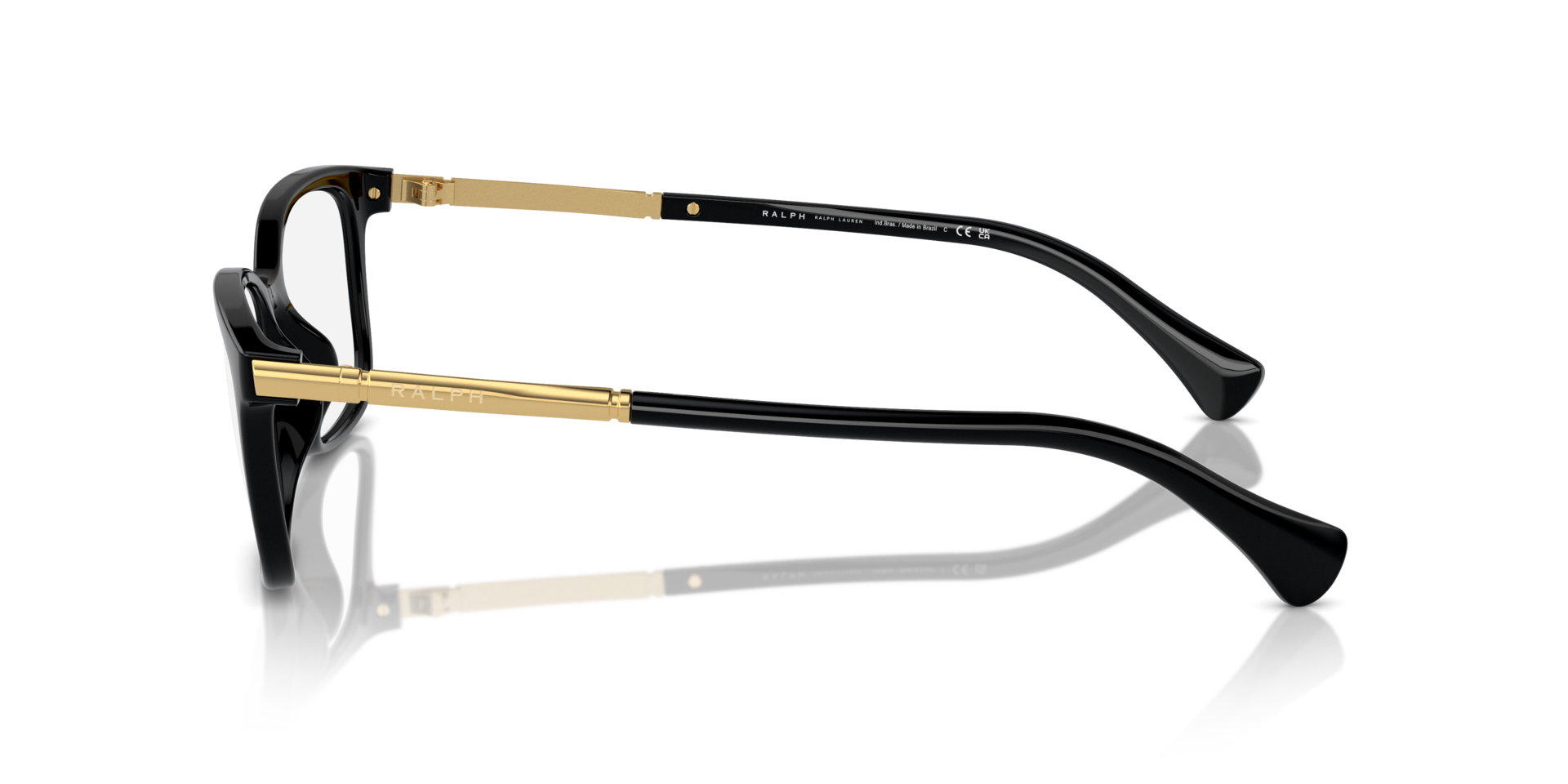 RA7160U Glanzend zwart KunststofEyeglass Frames van B24, Zijaanzicht