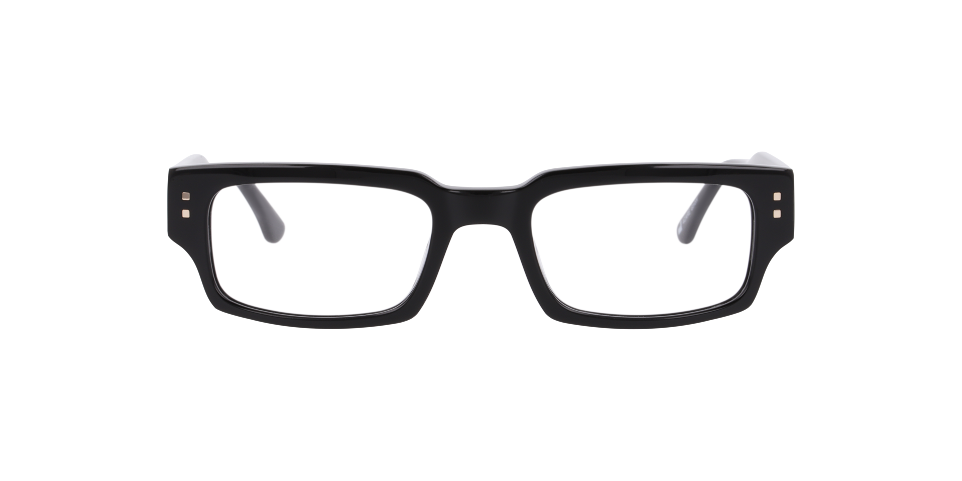Kingston Schwarz AcetatEyeglass Frames von B24, Vorderansicht