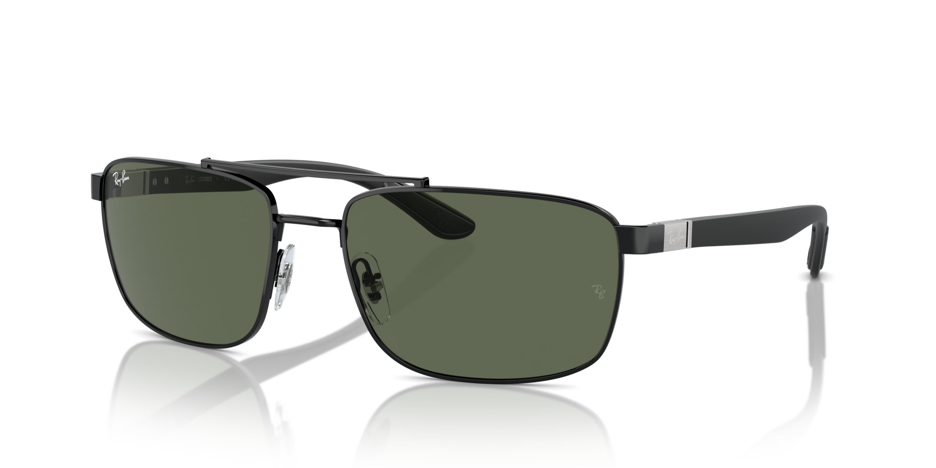 RB3737 Schwarz MetallSunglass Frames von B24, Dreiviertelansicht