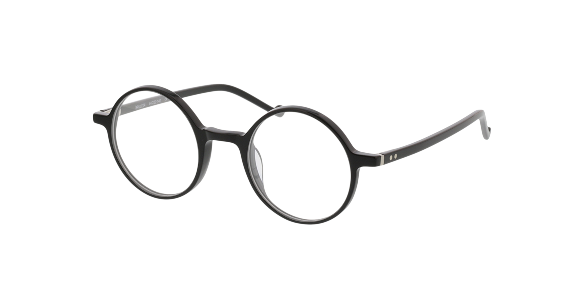 Torello Schwarz AcetatEyeglass Frames von B24, Dreiviertelansicht