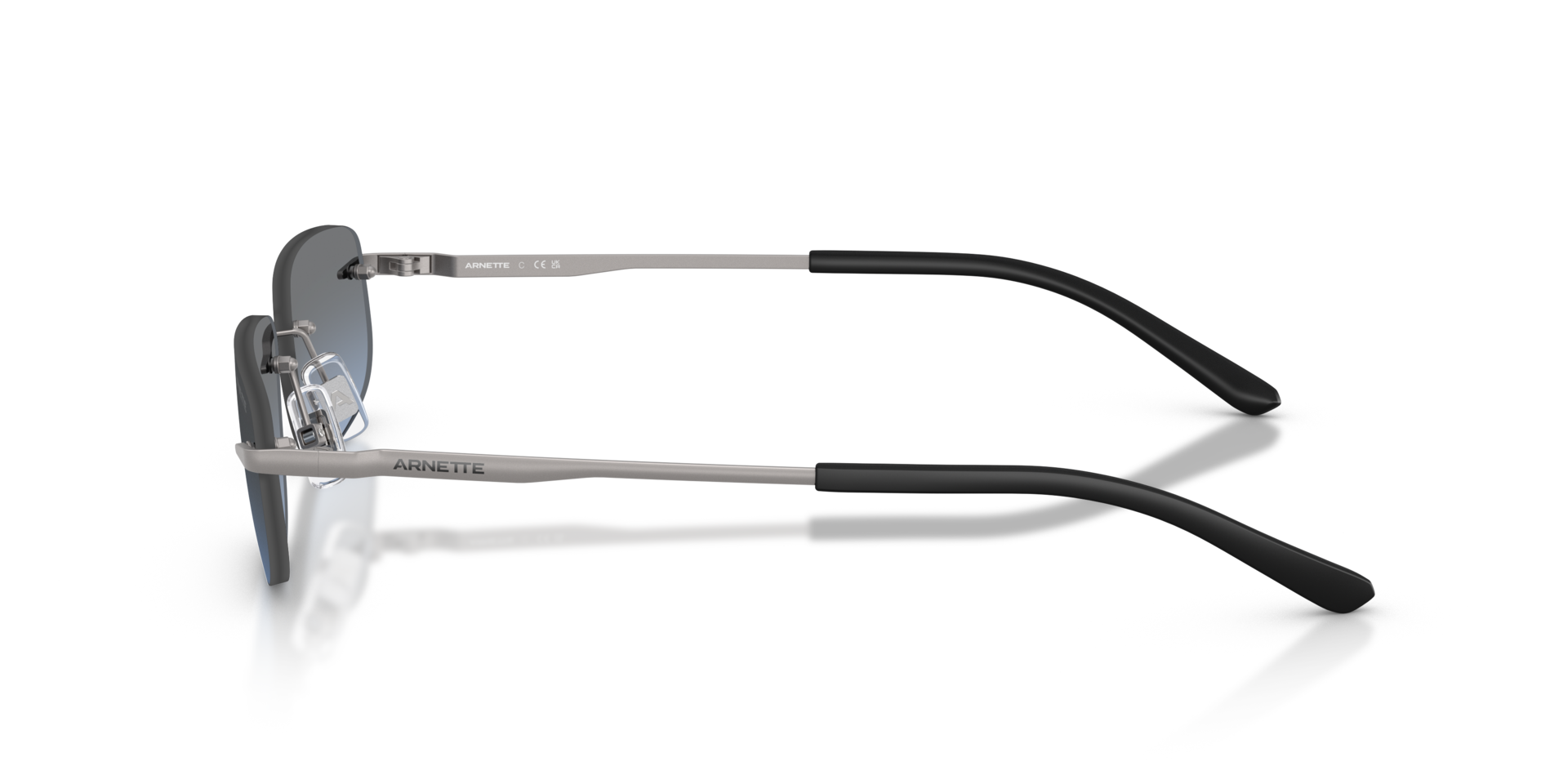 AN3096 Matt Gunmetal MetallSunglass Frames von B24, Seitenansicht