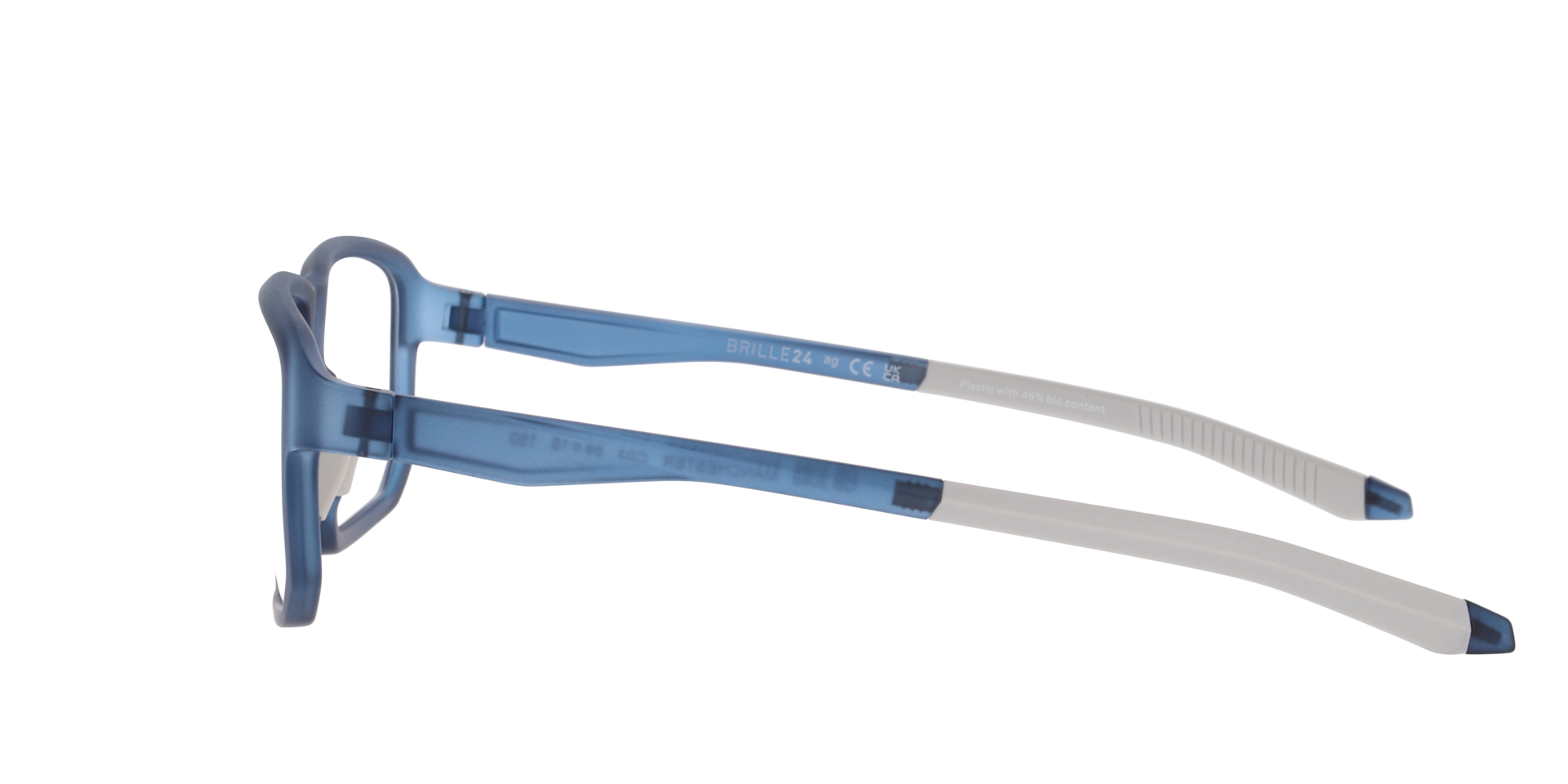 Manchester Blauw KunststofEyeglass Frames van B24, Zijaanzicht