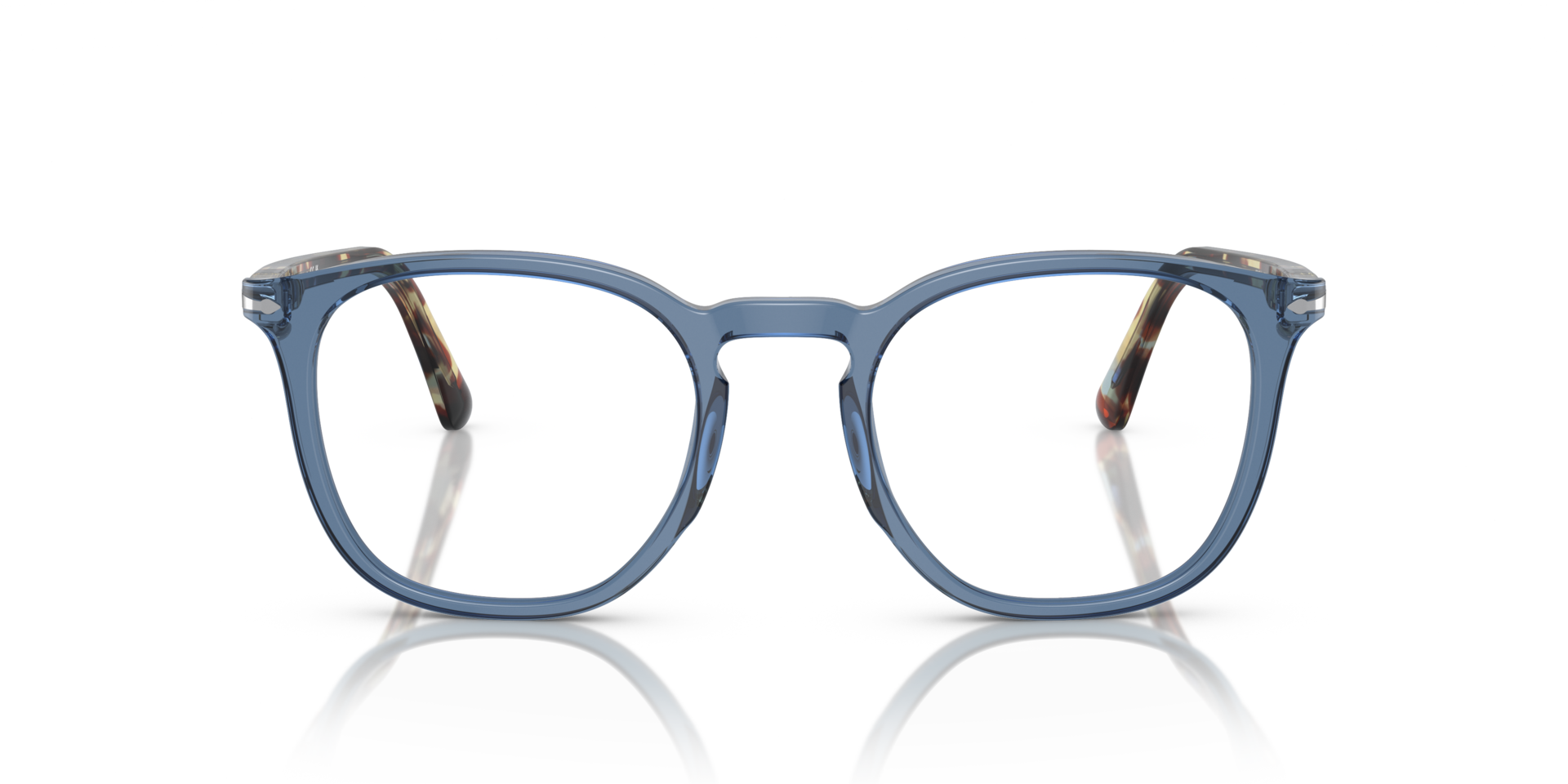 PO3318V Marineblau transparent AcetatEyeglass Frames von B24, Vorderansicht