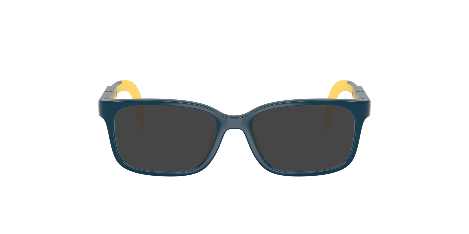 RBA1980 Blue & Yellow KunststofEyeglass Frames van B24, met getinte lenzen
