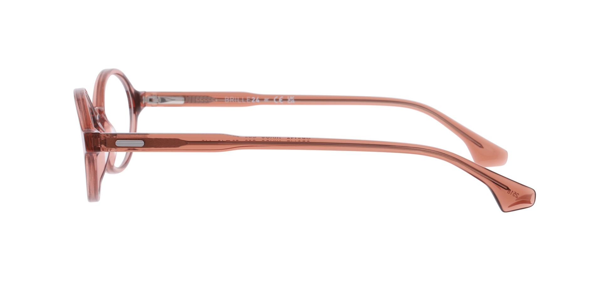 Nivos Kristallrosa AcetatEyeglass Frames von B24, Seitenansicht