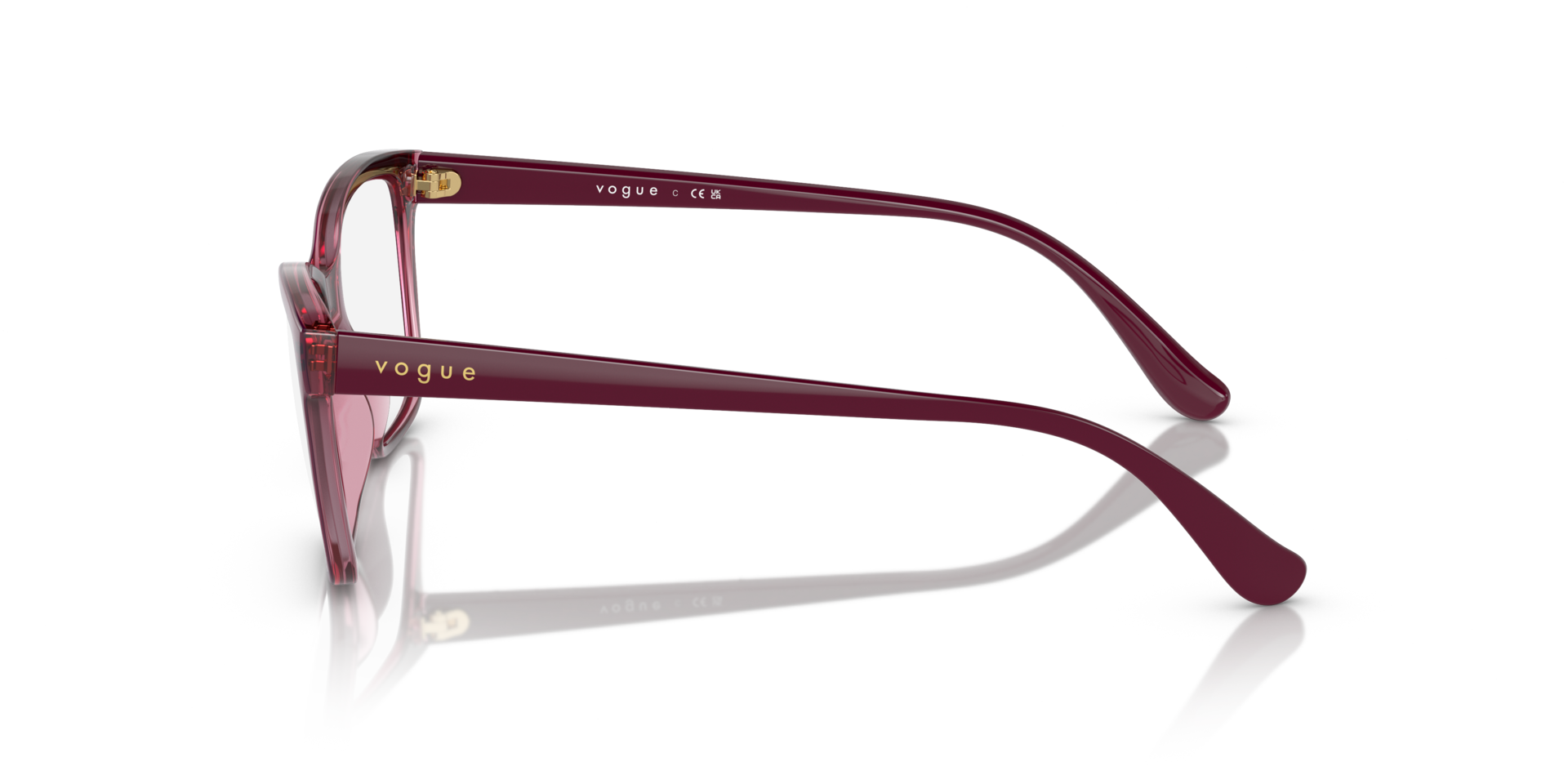 VO5420 Top violet & roze KunststofEyeglass Frames van B24, Zijaanzicht