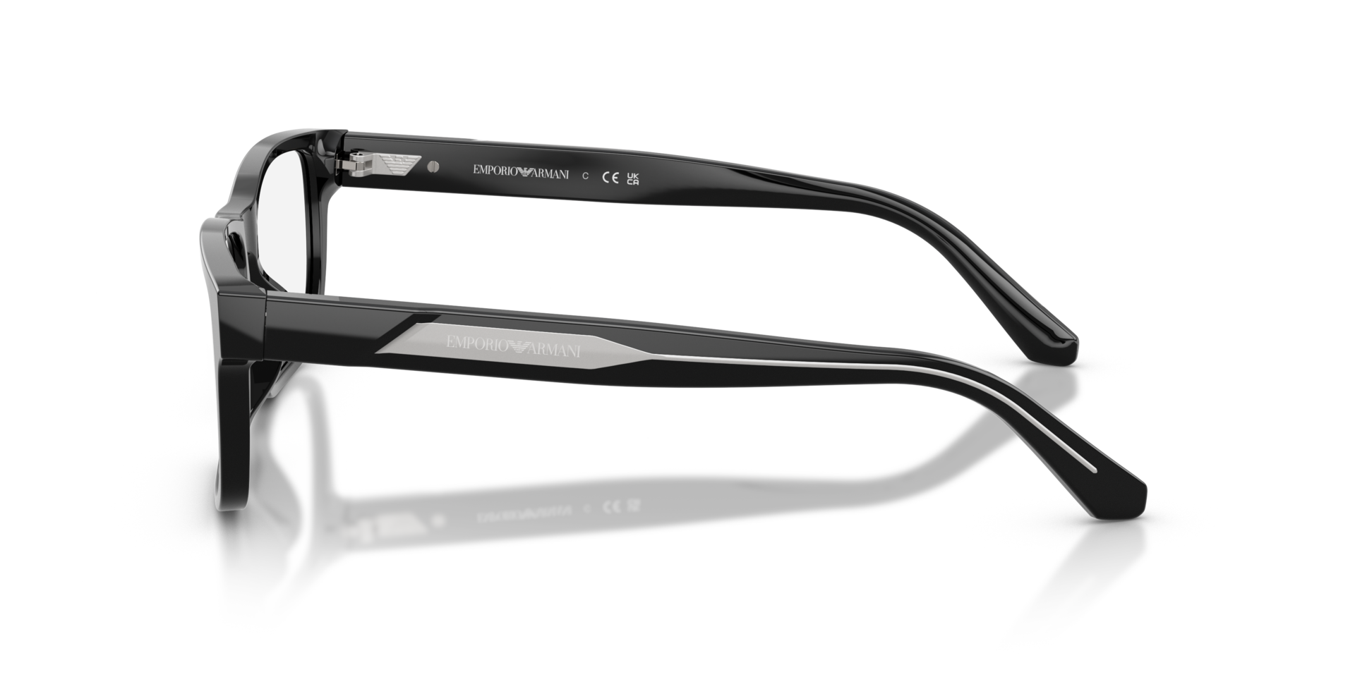 EA3265U Schwarz glänzend AcetatEyeglass Frames von B24, Seitenansicht