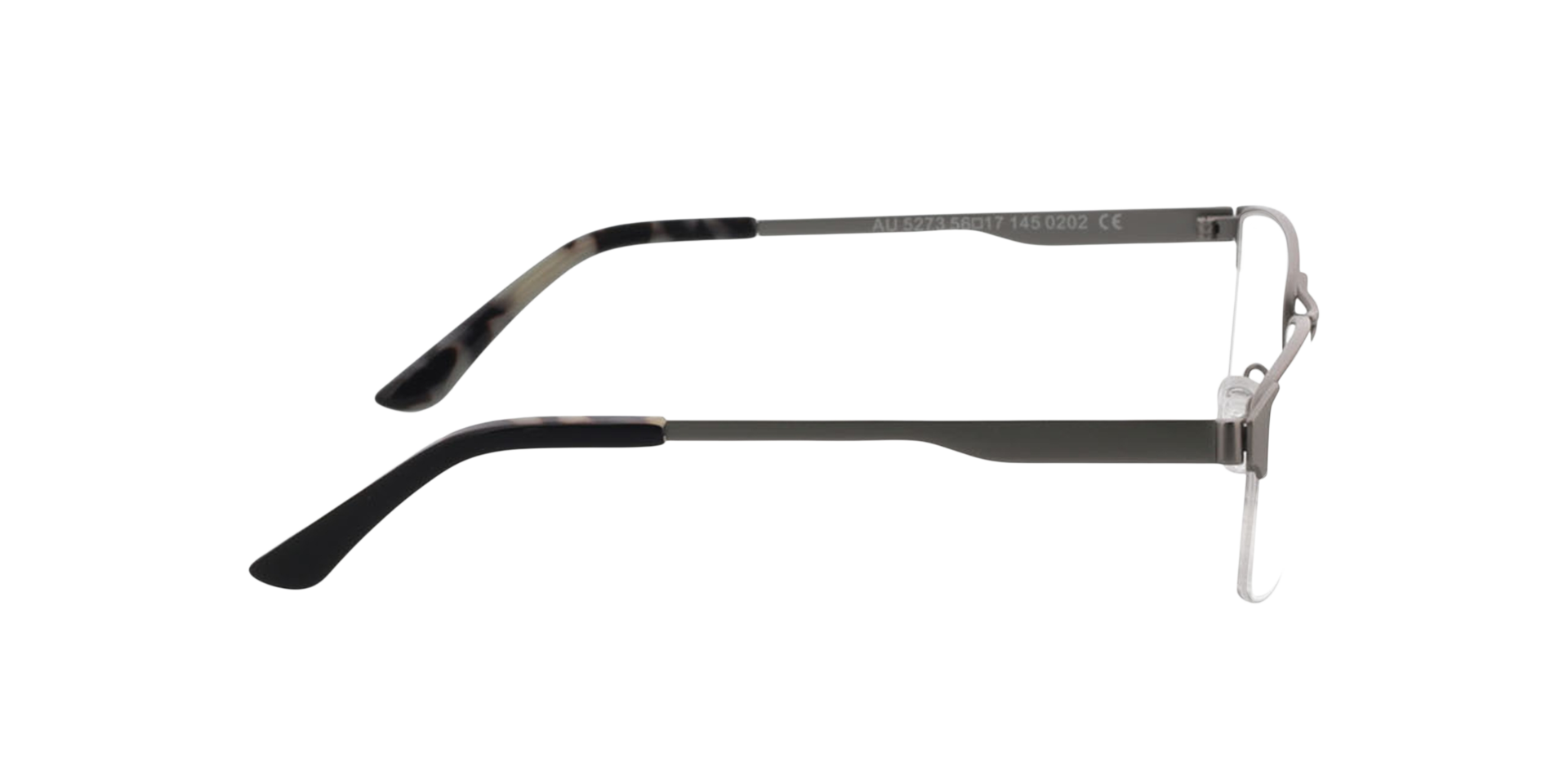 Bilbao Silver  &  Black  &  Grey Havana MetallEyeglass Frames von B24, Seitenansicht