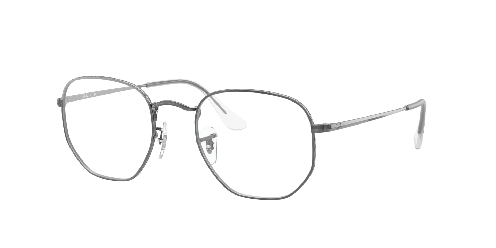 RB6448 Staalgrijs MetaalEyeglass Frames van B24, Hoekweergave
