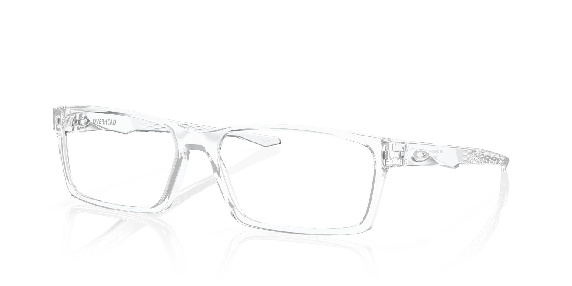 OVERHEAD Glanzend transparant KunststofEyeglass Frames van B24, Hoekweergave