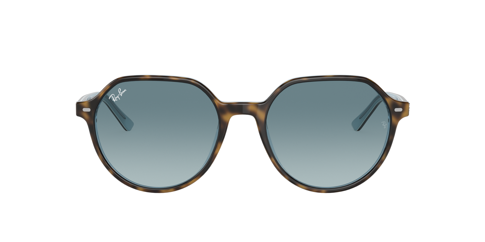 RB2195 Havana op lichtblauw AcetaatSunglass Frames van B24, met getinte lenzen