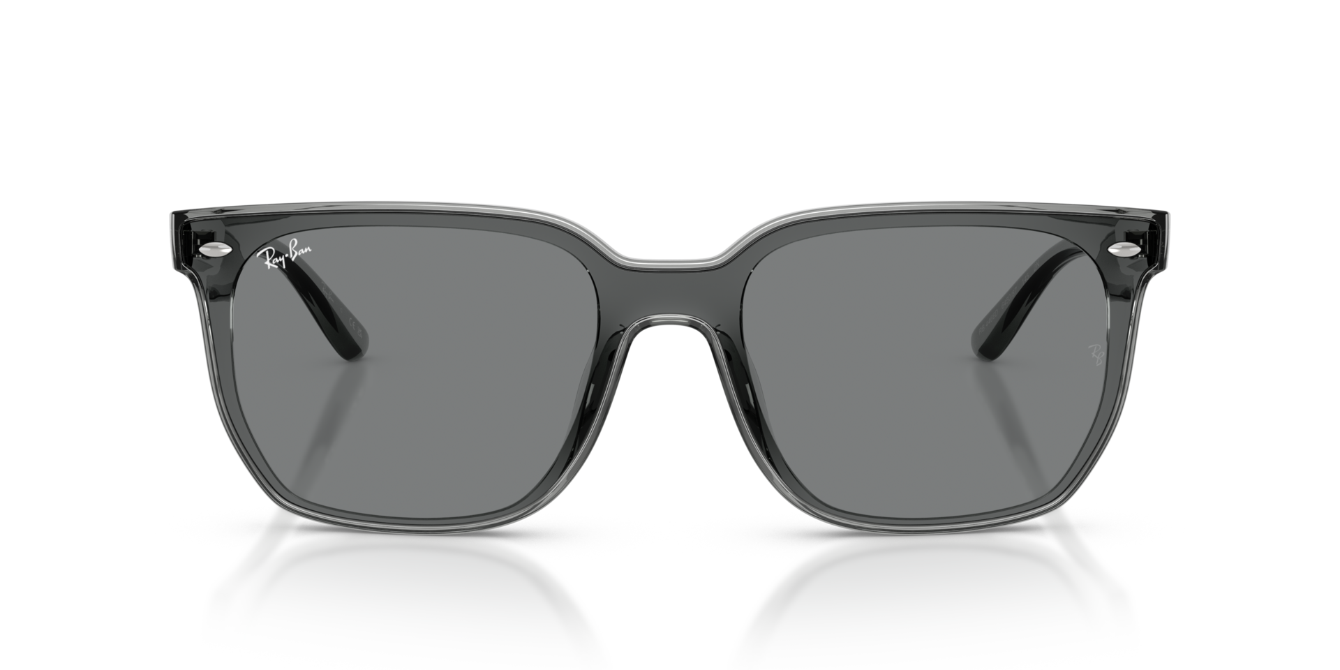 RB4466D Grau transparent KunststoffSunglass Frames von B24, Vorderansicht