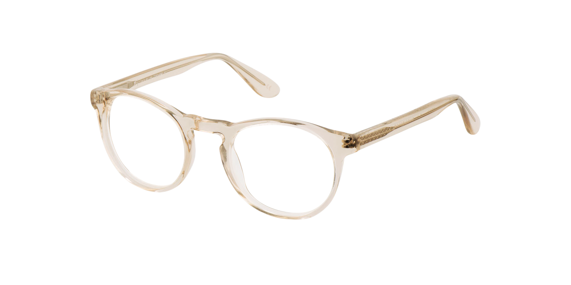 Steven S. Crystal Champagne AcetaatEyeglass Frames van B24, Hoekweergave