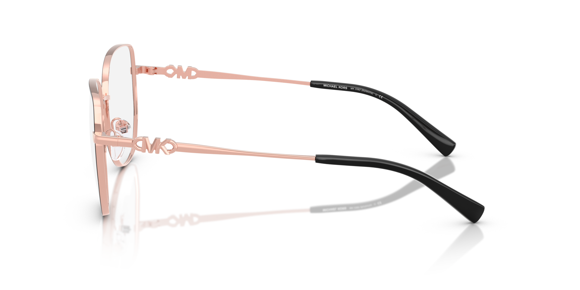 MK3062 Zwart glanzend MetaalEyeglass Frames van B24, Zijaanzicht