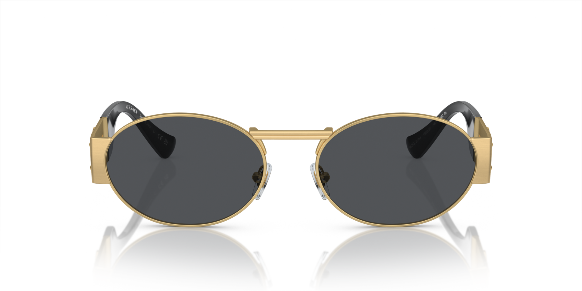 VE2264 Matt Gold MetallSunglass Frames von B24, Vorderansicht