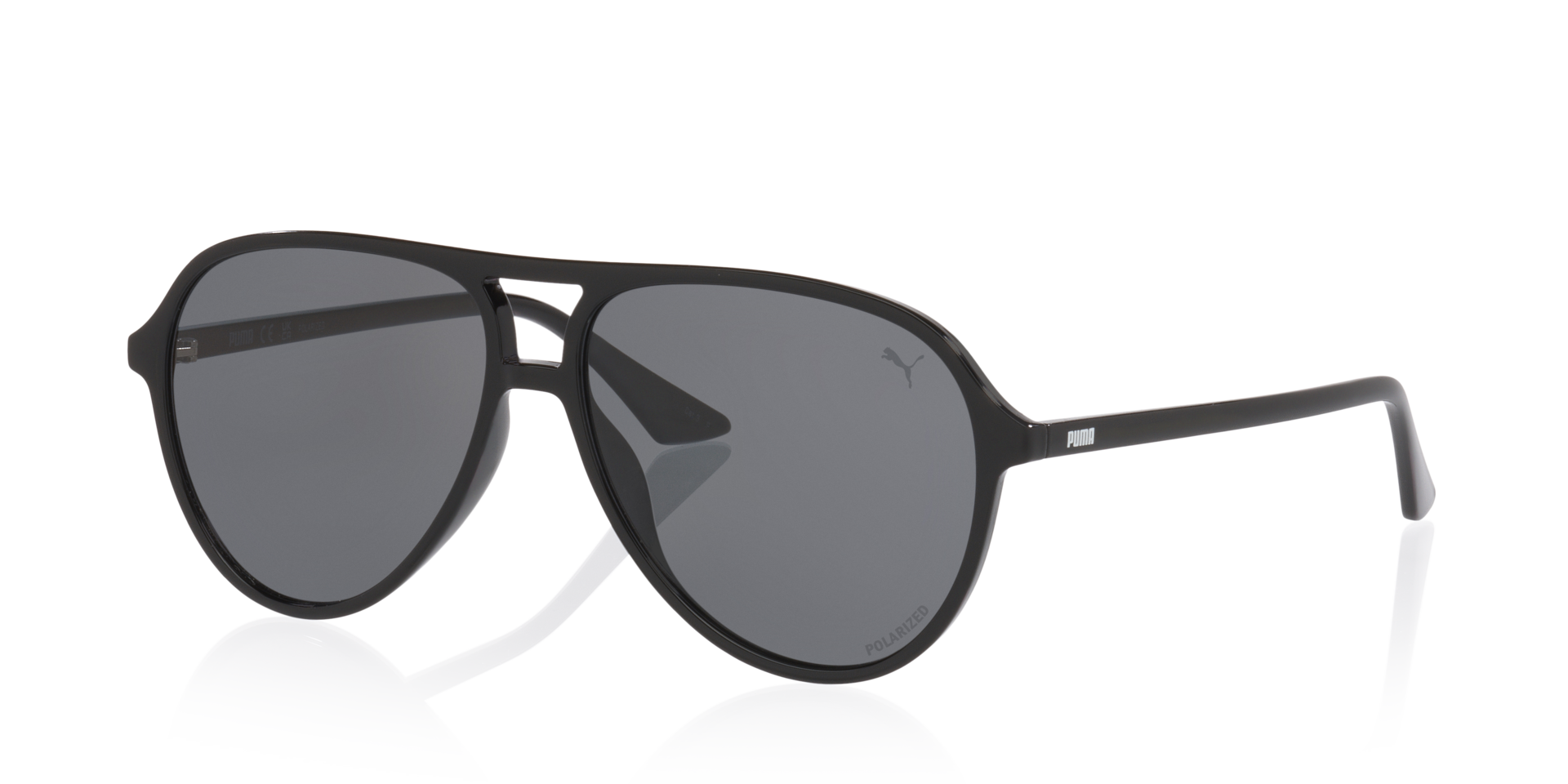Pu0523S Schwarz KunststoffSunglass Frames von B24, Dreiviertelansicht