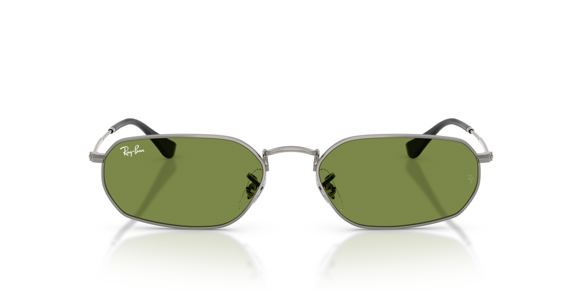 RB3947 Staalgrijs MetaalSunglass Frames van B24, Vooraanzicht