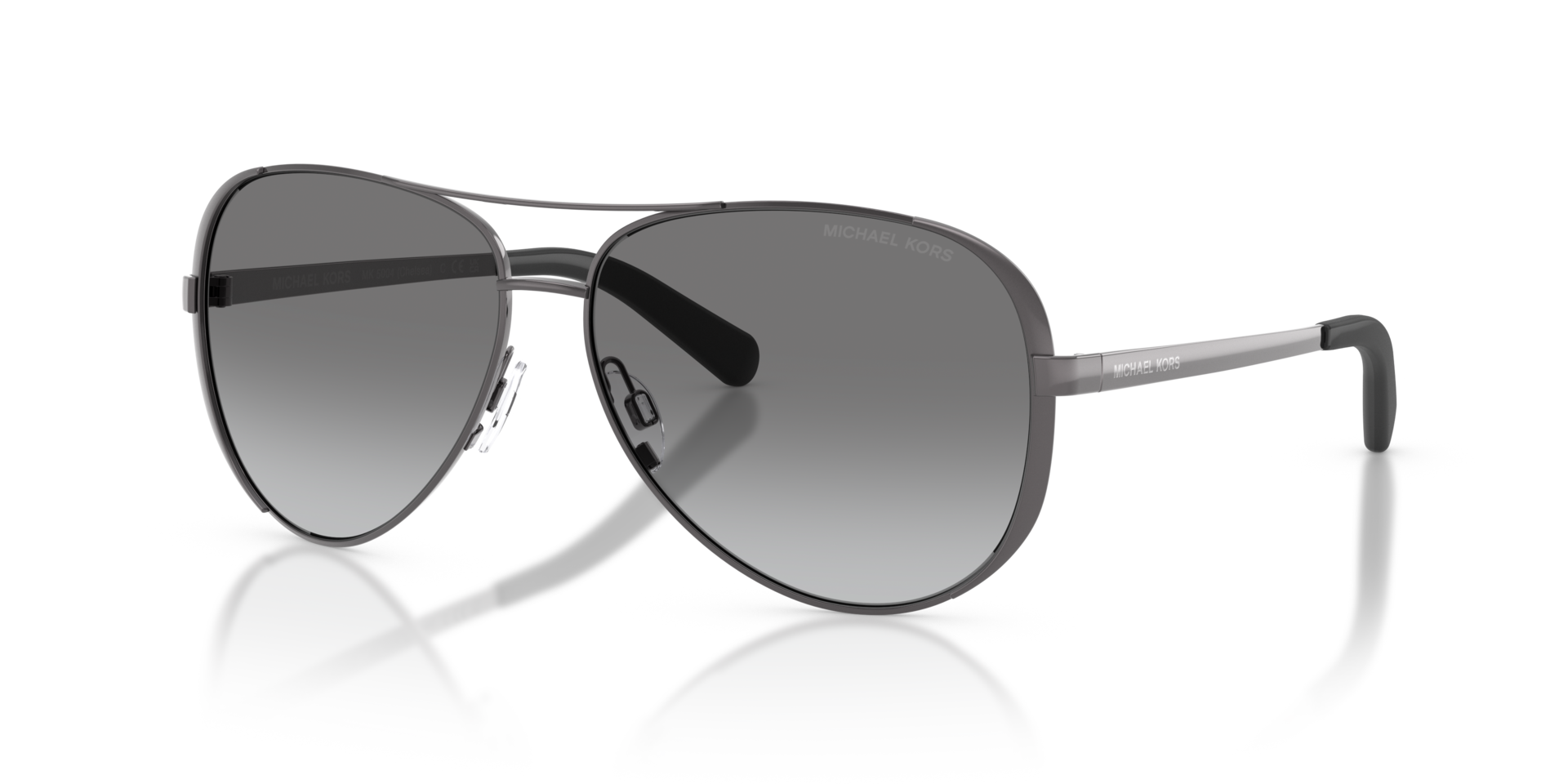 MK5004 Gunmetal & Schwarz MetallSunglass Frames von B24, Dreiviertelansicht