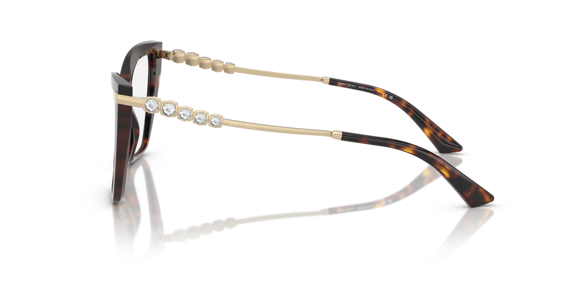 JC3020B Havana AcetaatEyeglass Frames van B24, Zijaanzicht