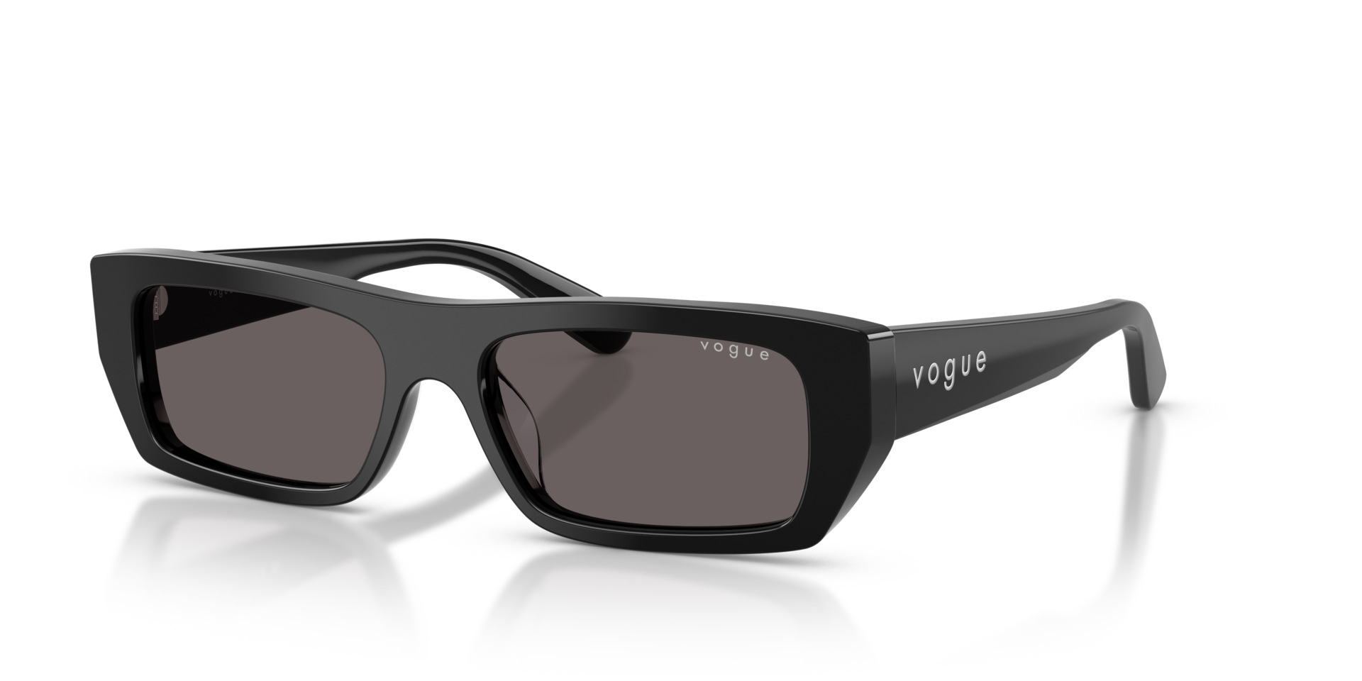 VO5657SU Zwart AcetaatSunglass Frames van B24, Hoekweergave