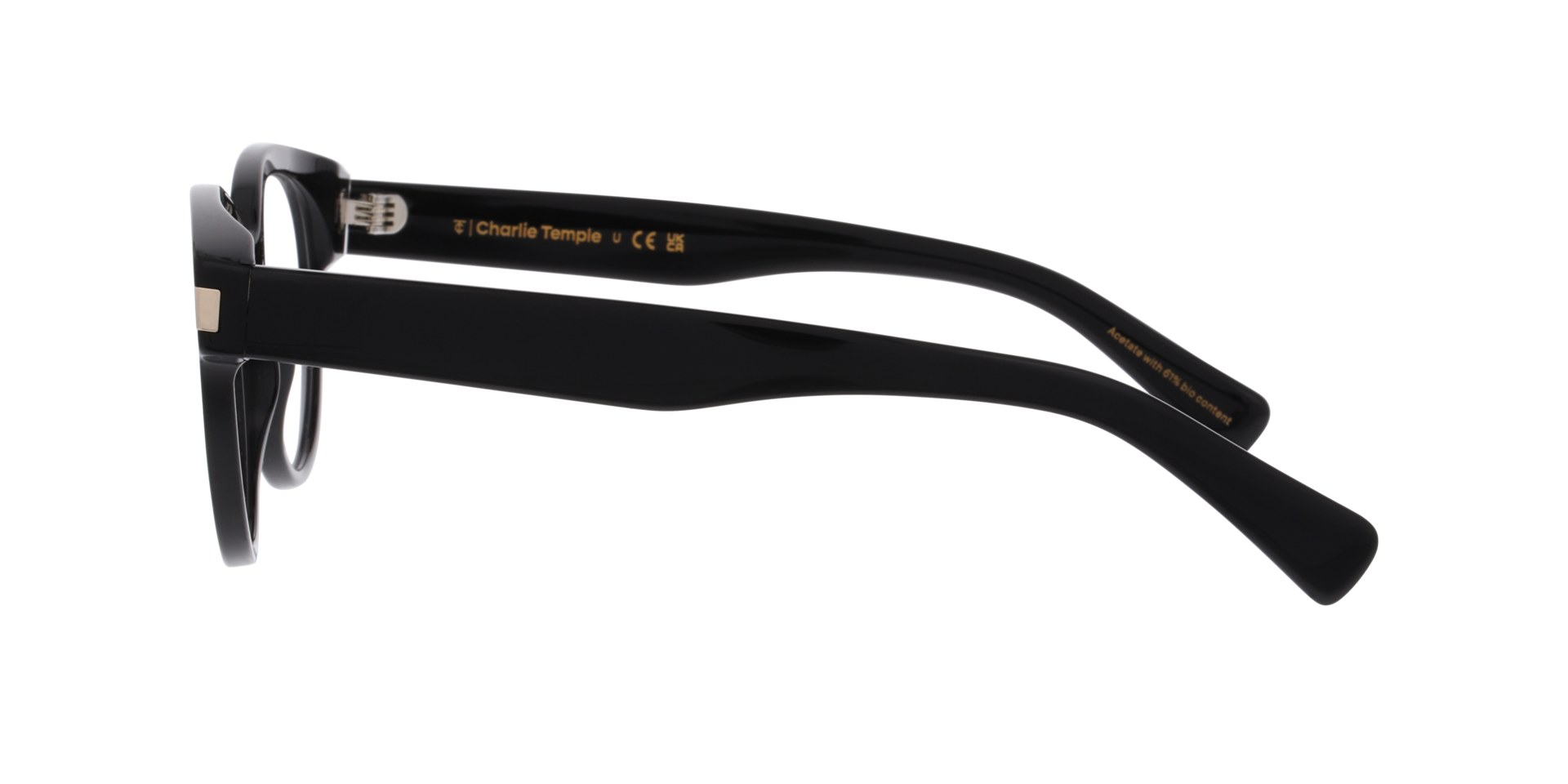 Romy Schwarz AcetatEyeglass Frames von B24, Seitenansicht