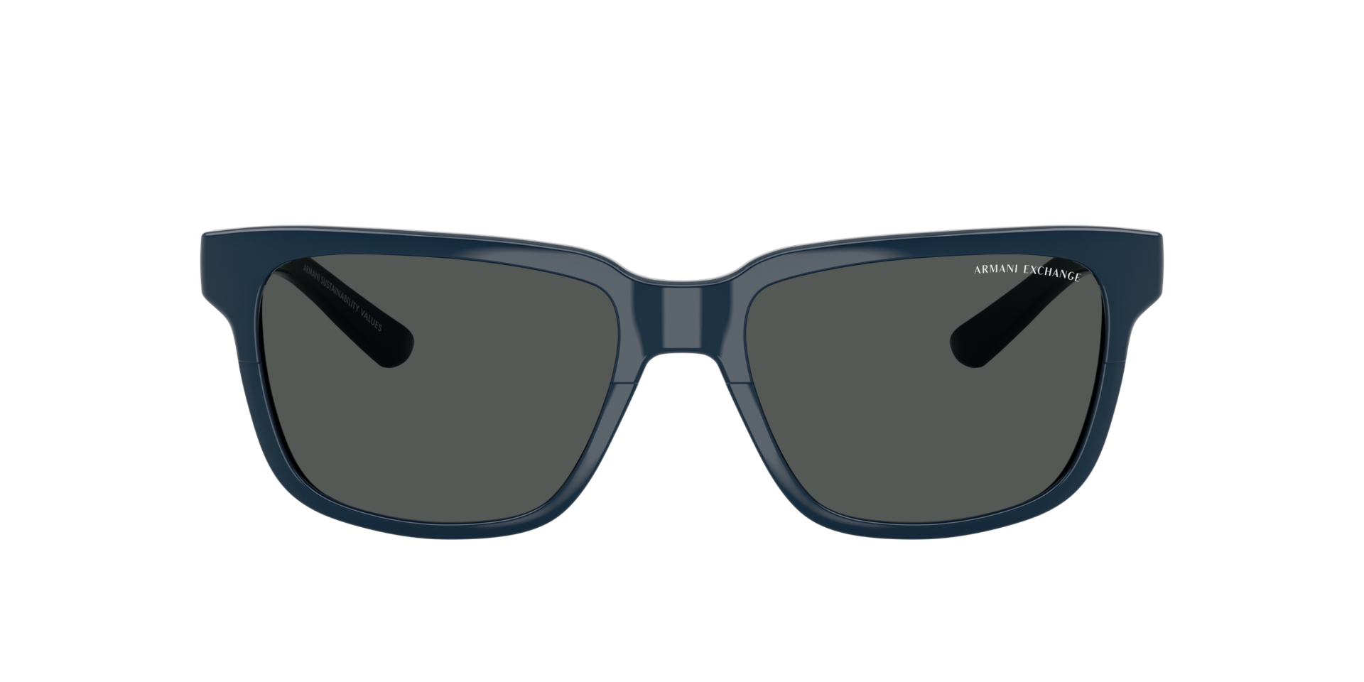 AX4026S Shiny Navy Blue KunststofSunglass Frames van B24, met getinte lenzen