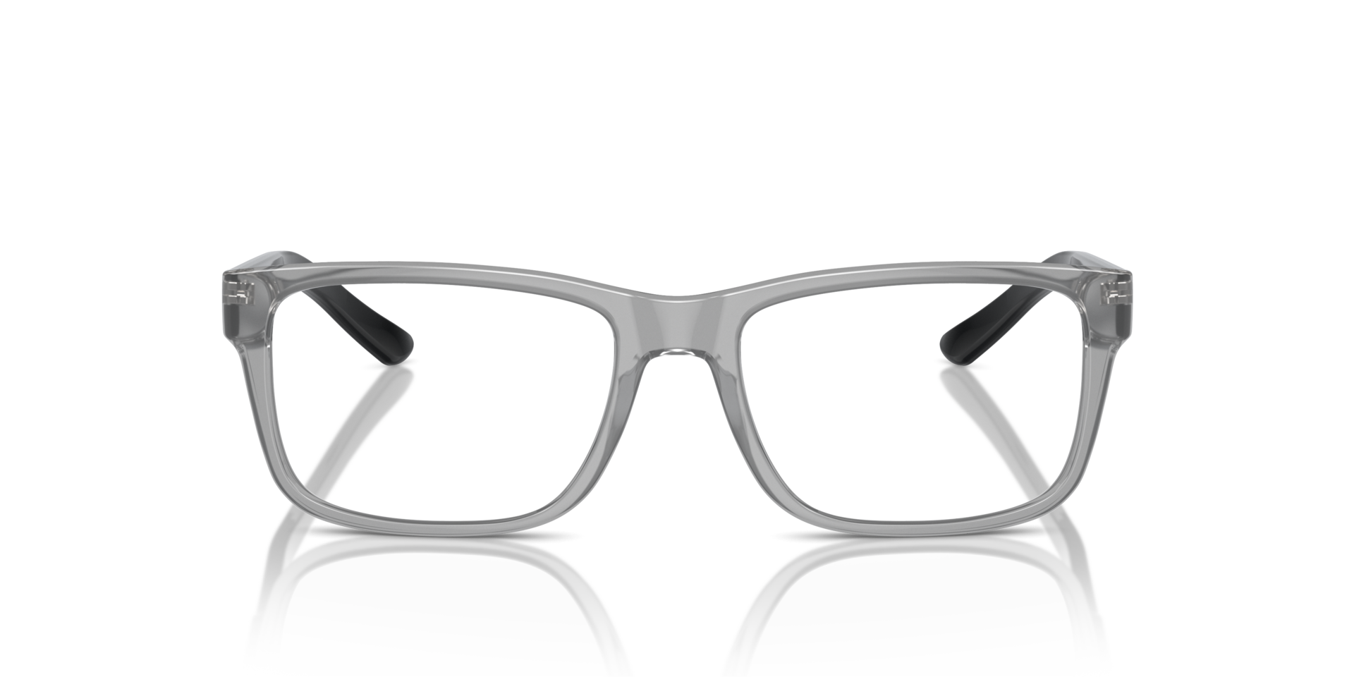 AX3016 Glänzendes transparentes Grau KunststoffEyeglass Frames von B24, Vorderansicht