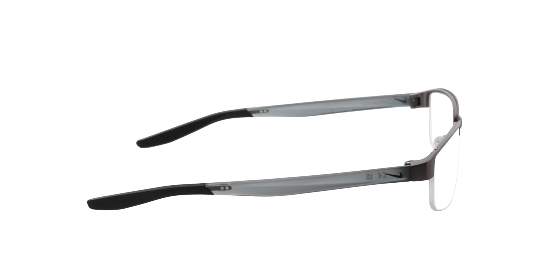 NIKE 8138 Staalgrijs zwart MetaalEyeglass Frames van B24, Zijaanzicht