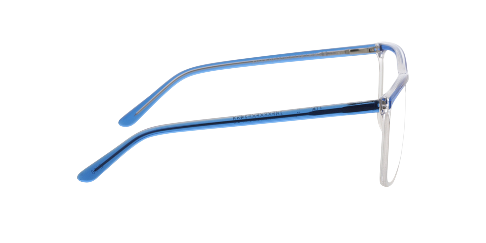 Ryan Tweelaags blauw  &  kristal AcetaatEyeglass Frames van B24, Zijaanzicht