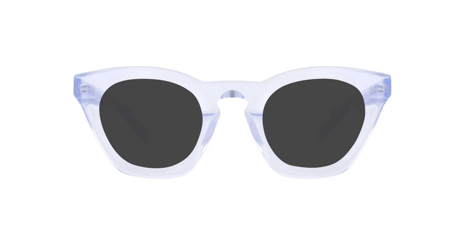 Alice Crystal Blurry White AcetaatSunglass Frames van B24, met getinte lenzen