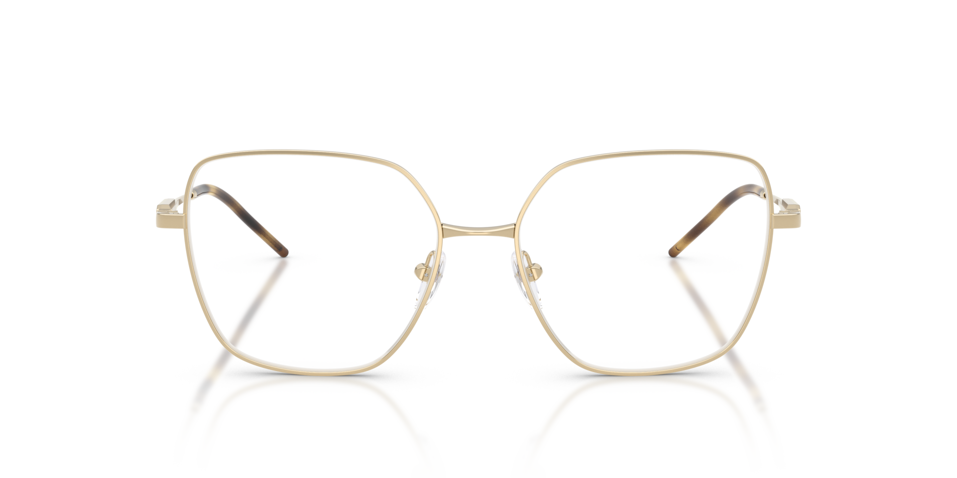 EA1192 Glänzendes Hellgold MetallEyeglass Frames von B24, Vorderansicht