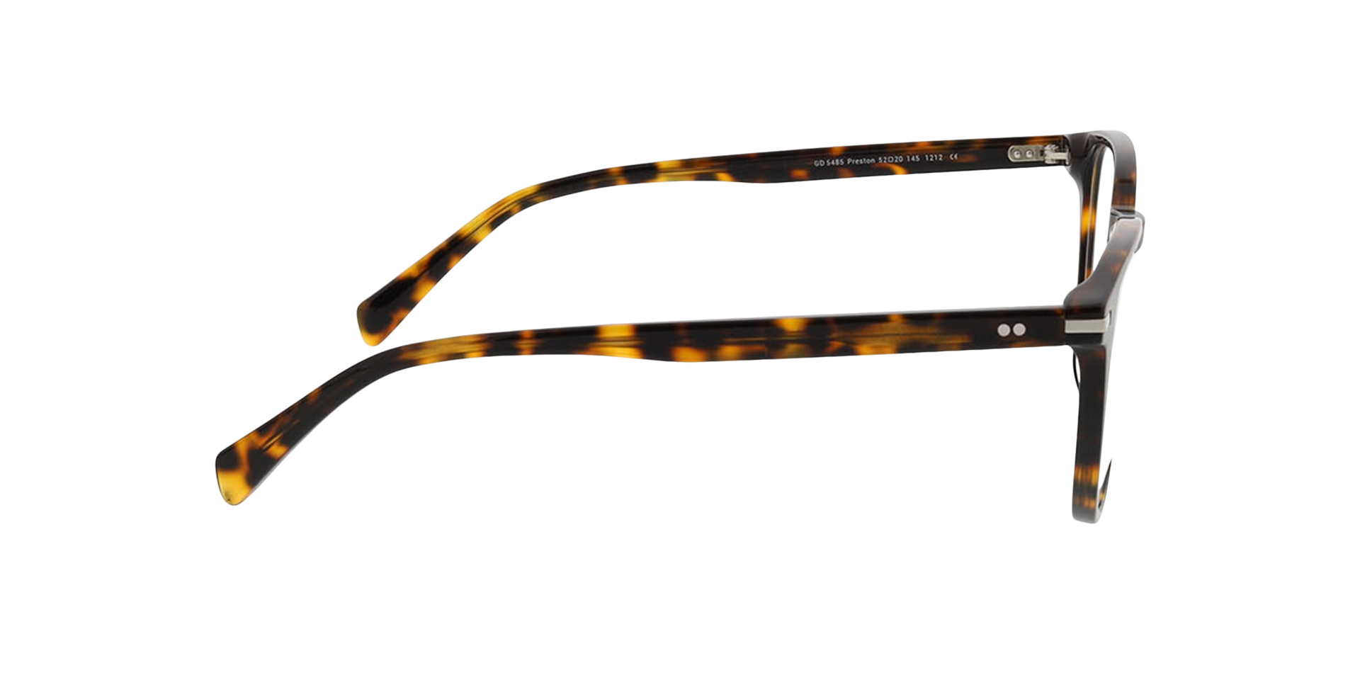 Preston Havana AcetaatEyeglass Frames van B24, Zijaanzicht