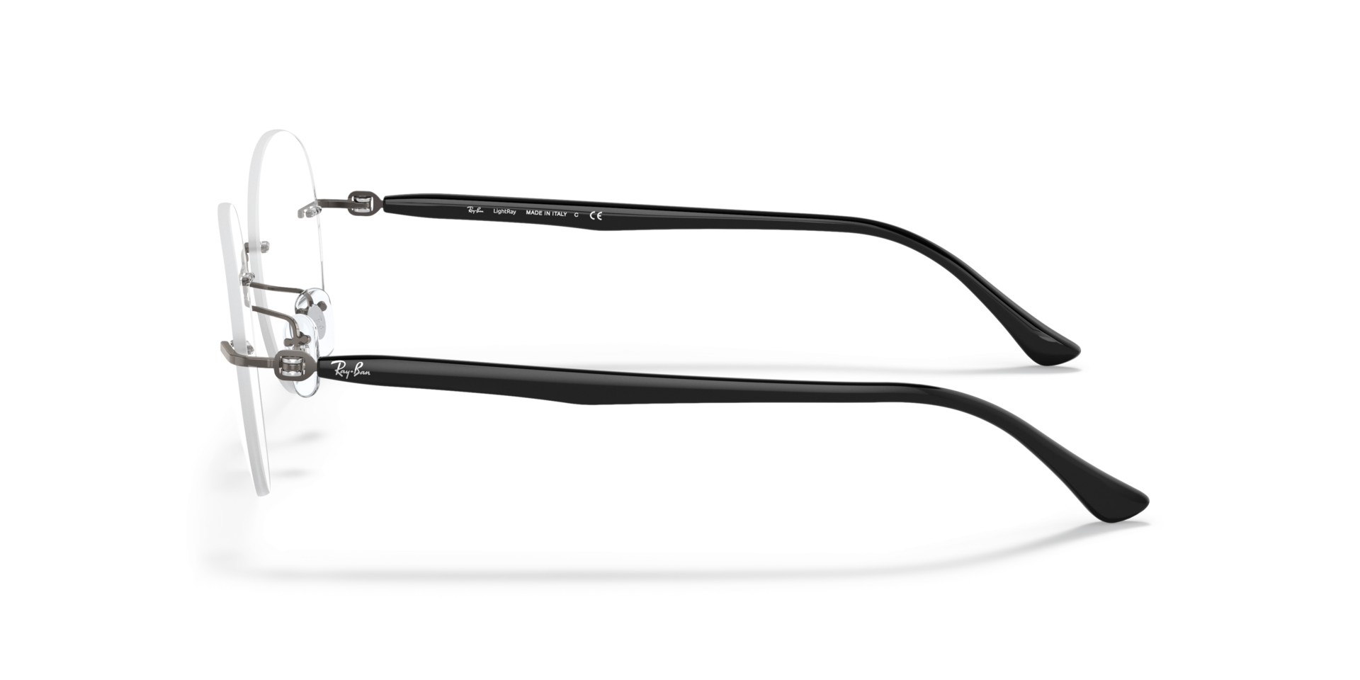 RB8768 Black On Gunmetal TitanEyeglass Frames von B24, Seitenansicht