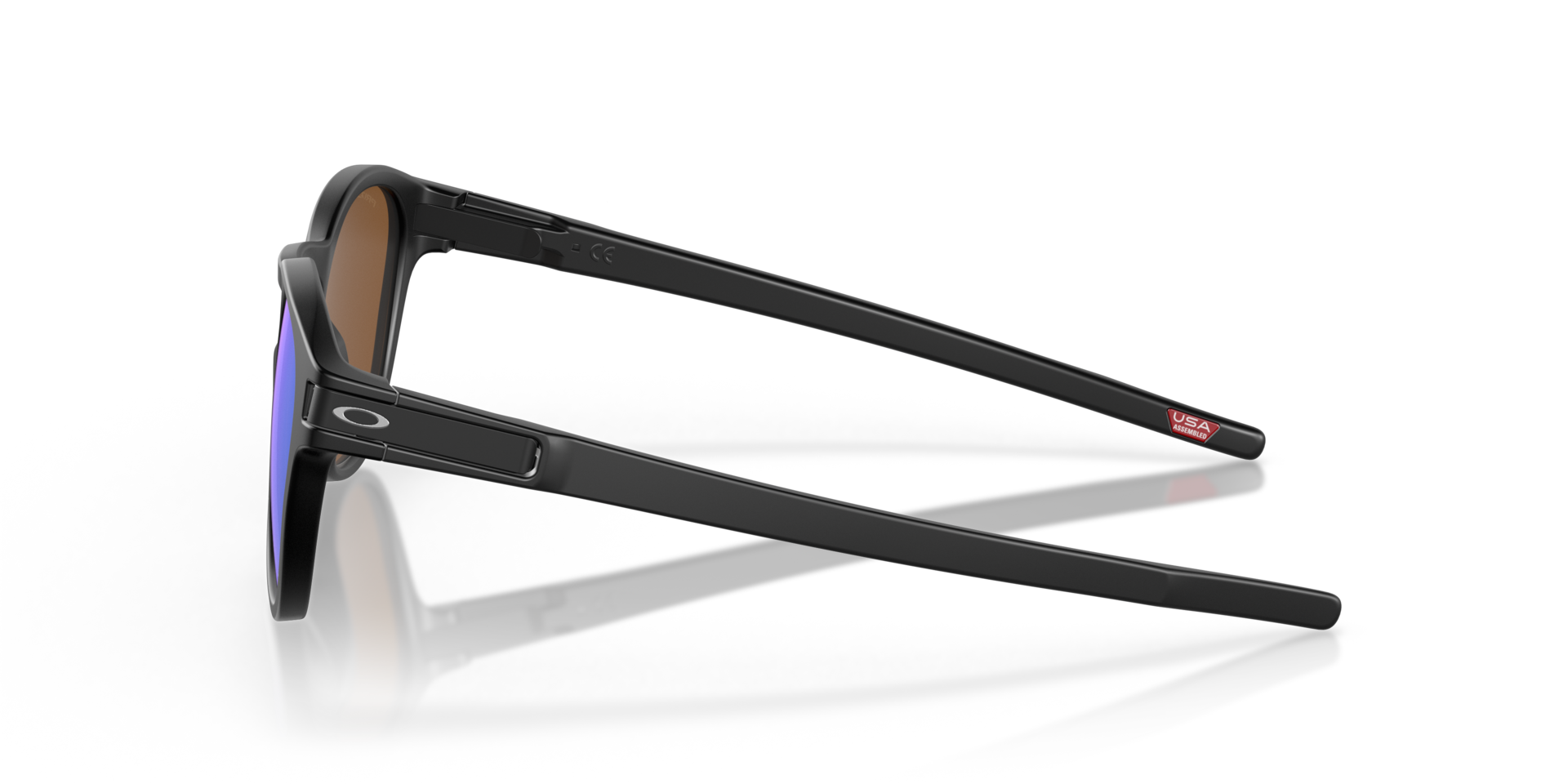 Latch™ Matzwart KunststofSunglass Frames van B24, Zijaanzicht