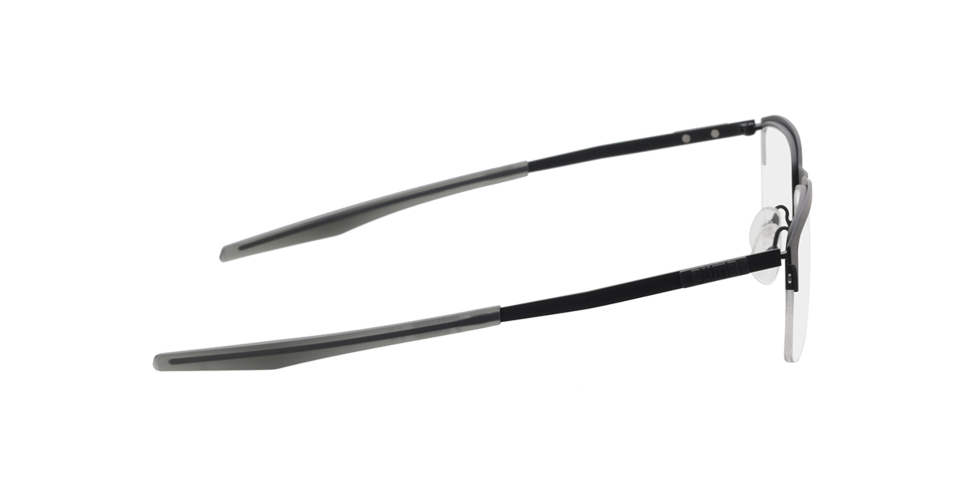 PU0302O Zwartmat MetaalEyeglass Frames van B24, Zijaanzicht