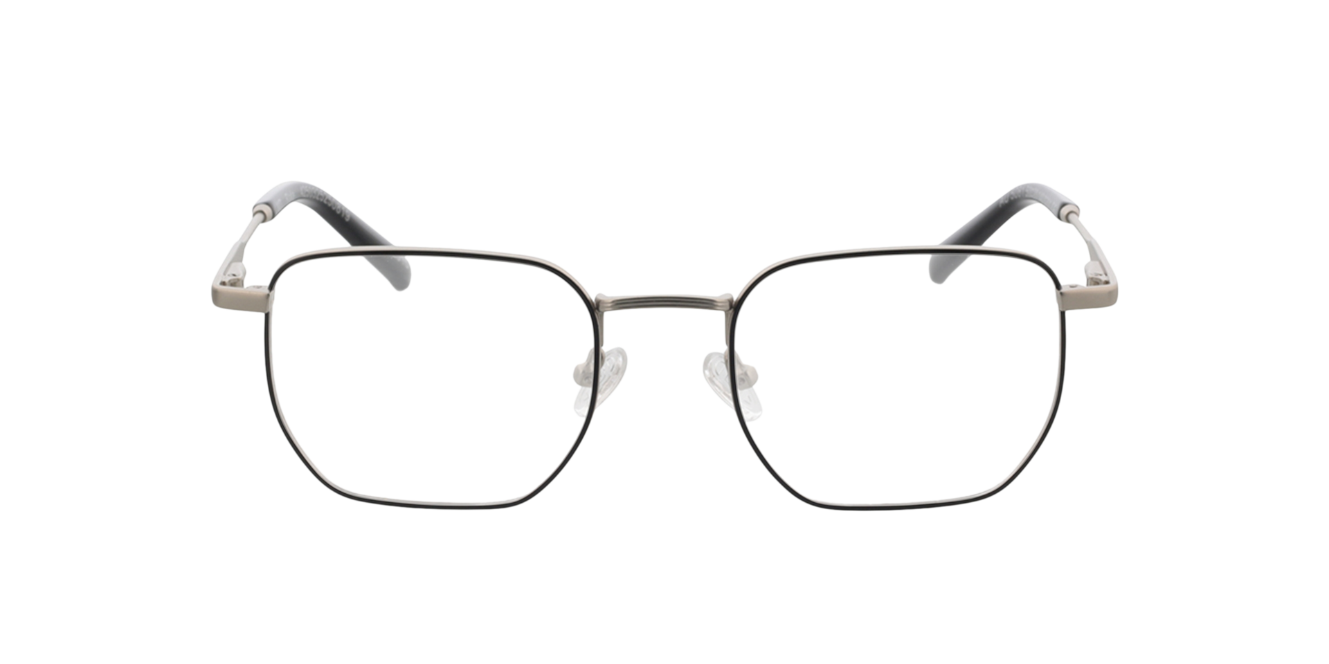 Blake Satijn zilver  &  zwart MetaalEyeglass Frames van B24, Vooraanzicht