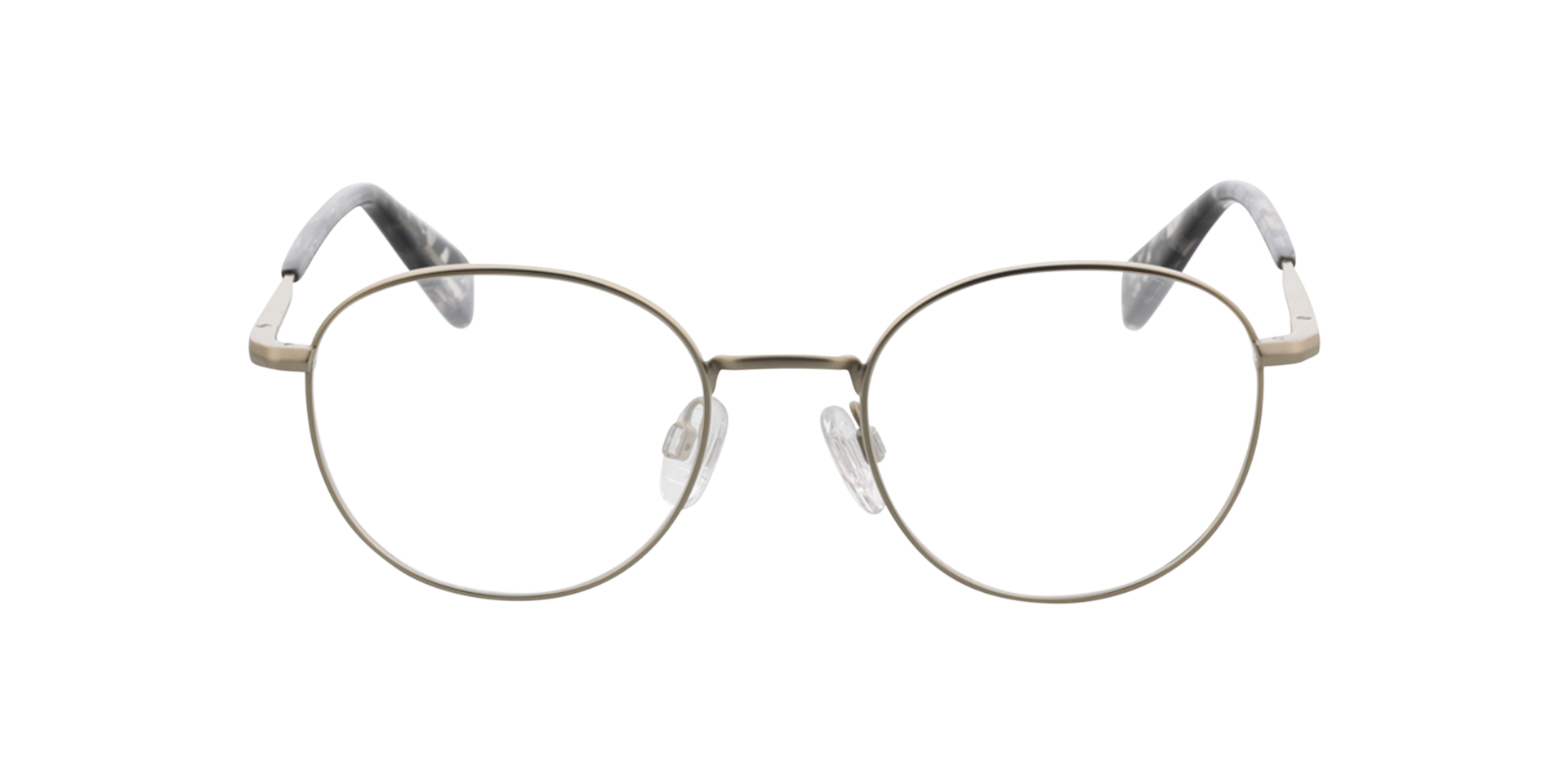 Princeton Zilver  &  zwart kristal patroon MetaalEyeglass Frames van B24, Vooraanzicht