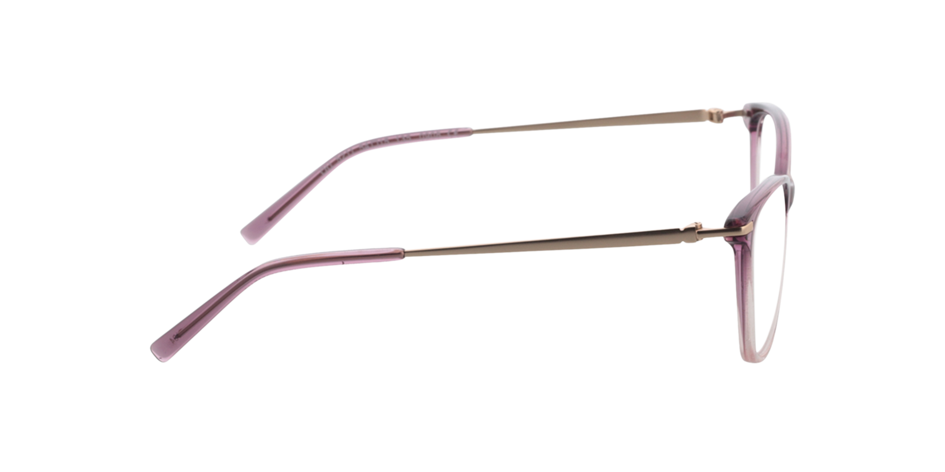 Emily Roze  &  roze goud  &  violet AcetaatEyeglass Frames van B24, Zijaanzicht