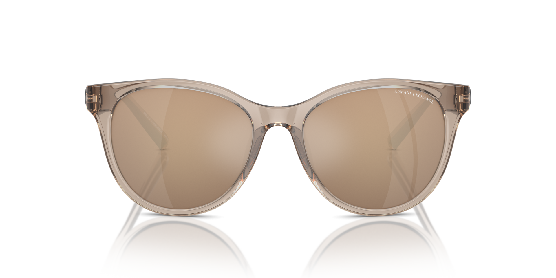 AX4144SU Shiny Transparent Brown KunststoffSunglass Frames von B24, Vorderansicht