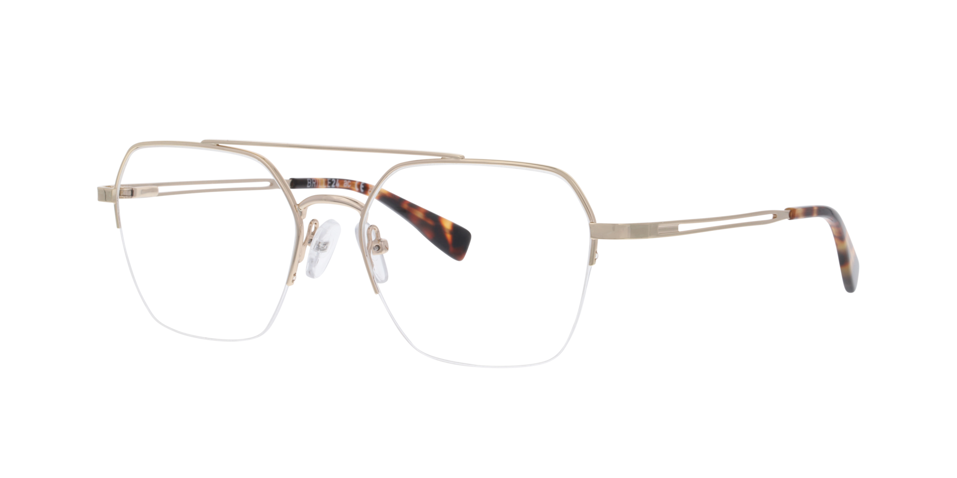 Klemens Gold MetallEyeglass Frames von B24, Dreiviertelansicht