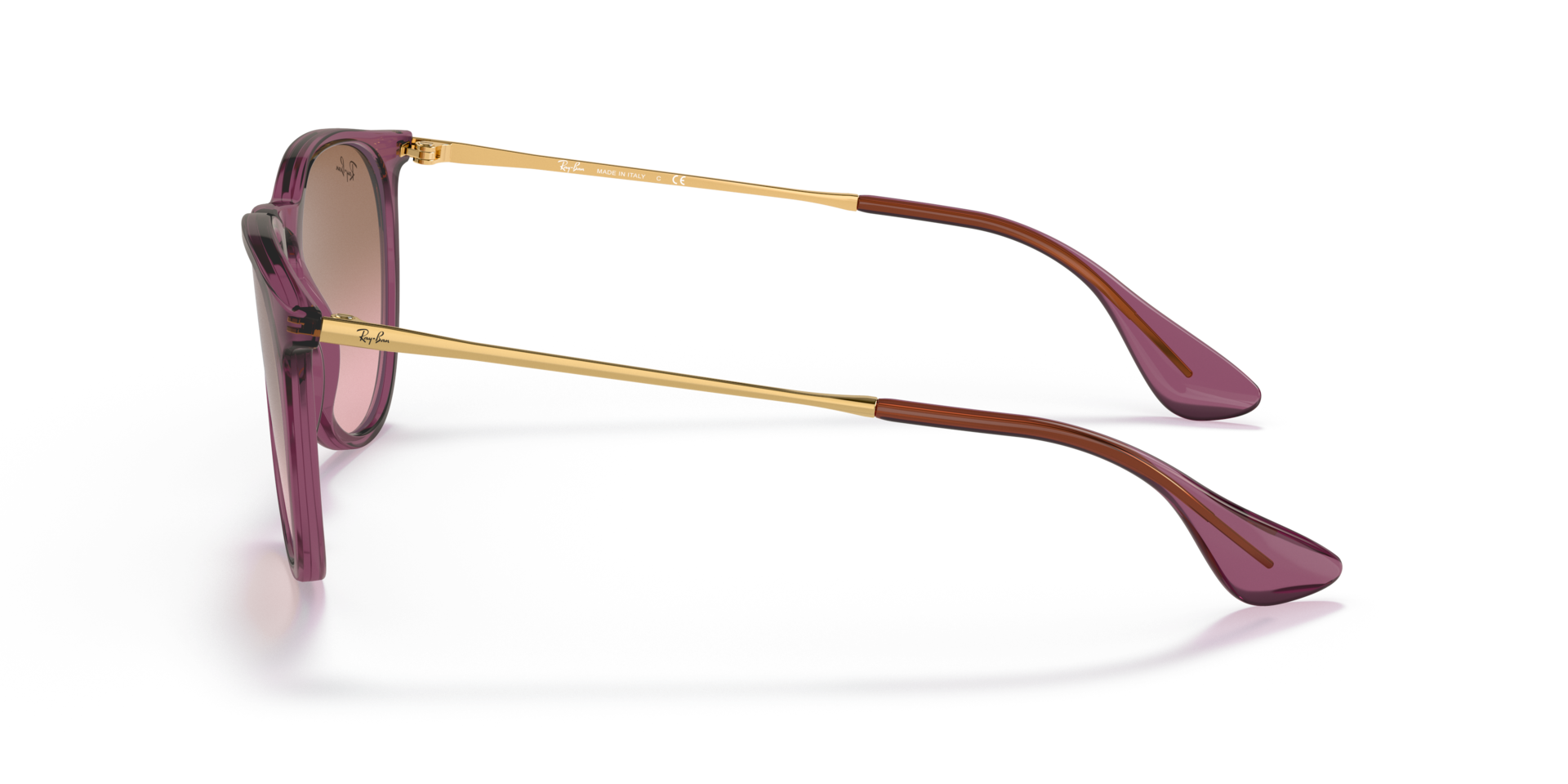 Erika Classic Violett transparent KunststoffSunglass Frames von B24, Seitenansicht